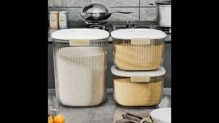 kitchen multipurpose sealed grain rice dispenser