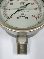 PRESSURE GAUGE "NUOVA "- หน้าปัด 4 นิ้ว เกลียว ½ นิ้ว สแตนเลส ตัวบอดี้เป็นสแตนเลส RANGE : 0 – 25 kg.