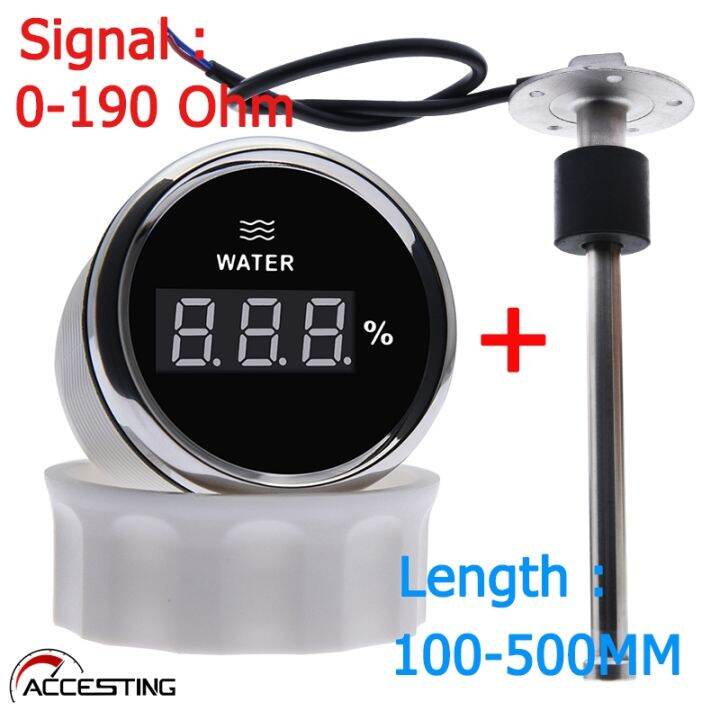 52mm New 0-190 ohm Digital Water Level Gauge 100-500mm Water level ...