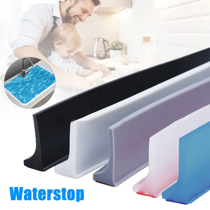 Silicone Water Barrier Home Bathroom Shower Seal Strip Flexible Kitchen