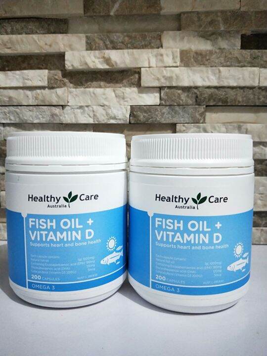 Healthy Care Fish Oil + Vitamin D 200 capsules Lazada PH