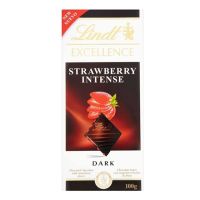 Lindt Excellence Strawberry Intense Dark  Chocolate 100g ลินด์ เอ็กเซอร์เล็นซ์ ดาร์คช๊อคโกแลตรสสตรอว์เบอร์รี่ ปริมาณ 100 กรัม