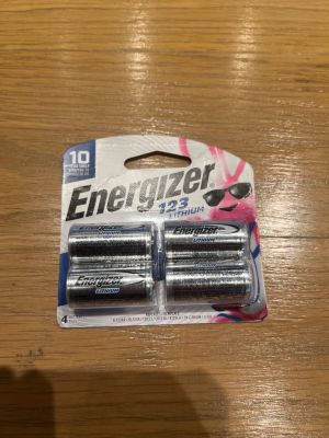 Energizer Lithium 123 (CR123), 4 Batteries, Best Before 12/2030 - 12/2032 (New)
