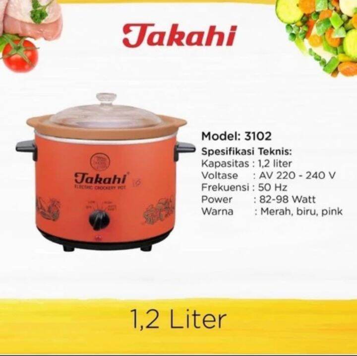 TAKAHI SLOW COOKER 1.2 LITER 3102 Lazada Indonesia