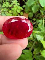 SynOval shape 26 carats 1 pieces Synthetic Ruby Oval 17x23mm 1 pieces 36 carats   Lab made Ruby 15x20 มิลลิเมตร Lab made รูบี้ ทับทิม หนักรวม 26 กะรัต CARATS ....(1 เม็ด) พลอย สังเคราะx