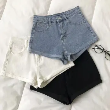 Women's Sexy Low Waisted Stretch Zipper Mini Denim Shorts Hole Hot