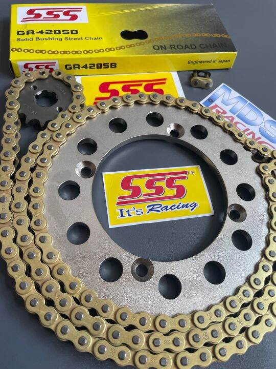 Gir set Sss 428 Klx Dtracker KLX 150 Gear Set Original Sss Kawasaki KLX Rantai SSS 428SB 130L