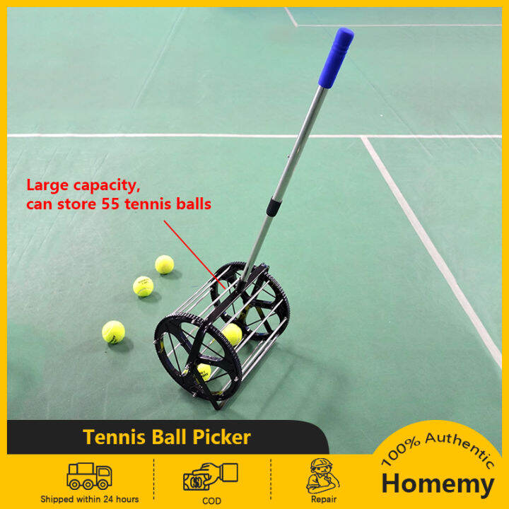 ASENVER Portable tennis ball picker Roller ball picker Tennis ball