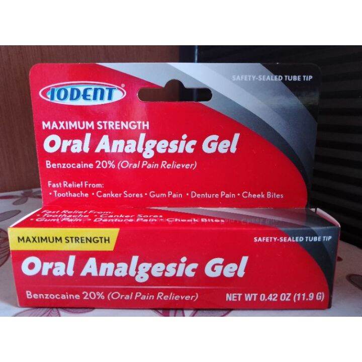 Iodent Oral Analgesic Gel Benzocaine 20%(11.9g)(Exp.10-2025) | Lazada PH