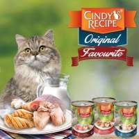 Cindy Recipe ซินดี้ เรซิพี อาหารเปียก แบบกระป๋อง สำหรับแมว 400g.