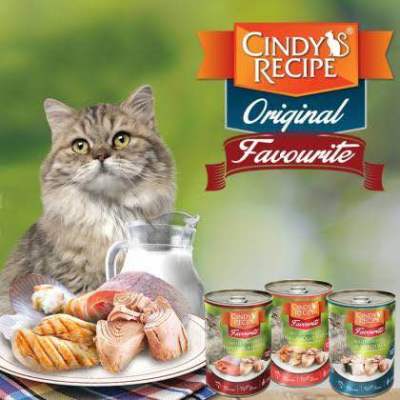 Cindy Recipe ซินดี้ เรซิพี อาหารเปียก แบบกระป๋อง สำหรับแมว 400g.