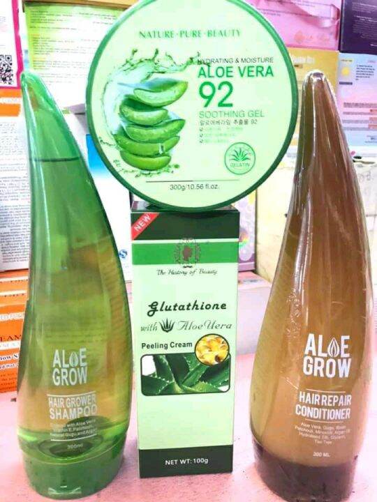 🦋 4in1 ALOEVERA SET aloe grow shampoo / aloe grow conditioner/ aloe