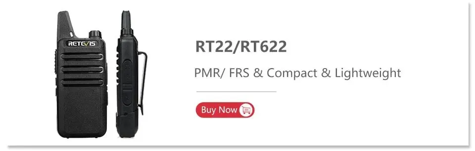 Retevis RB45 Dual PTT USB-C Charge Mini FRS Walkie Talkie