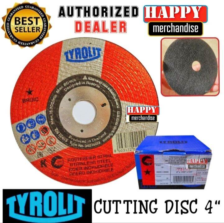 TYROLIT CUTTING DISC 4"(25PCS) BEST HEAVY DUTY QUALITY BEST PERFORMANCE