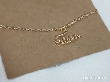 Customized necklace hot sale gold name