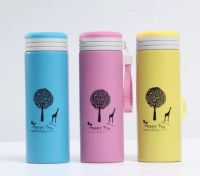 กระบอกน้ำสแตนเลสลายแฟนซี Happy tree water bottle