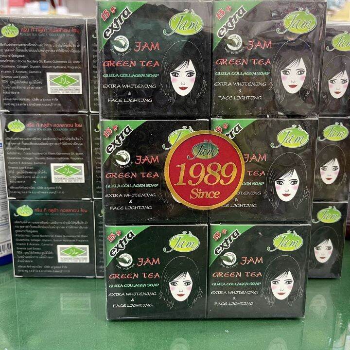 jam แจม สบู่แจม ชาเขียว กลูต้า คอลลาเจน jam Green tea Glutra collagen