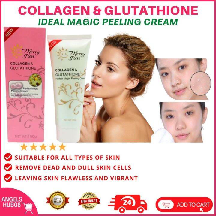 Original Collagen And Gluthathione Peeling Cream Lotions Instant White 