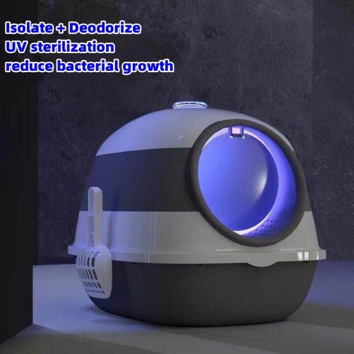 Ultraviolet Sterilization Odor Remover Cat Toilet Litter Box Large