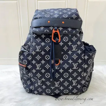 Louis Vuitton, Pre-Loved Navy Monogram Canvas Discovery Backpack, Navy
