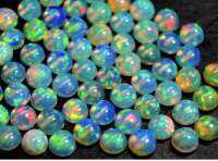 โอปอลเล่นสีธรรมชาติทรงกลม 4 มม. 1 ชิ้น 4mm round natural color play opal 1 piece