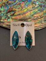 ต่างหู Shell opal ทำจากเปลือกหอยอะบาโลน หรือเป๋าหื้อนิวซีแลนด์