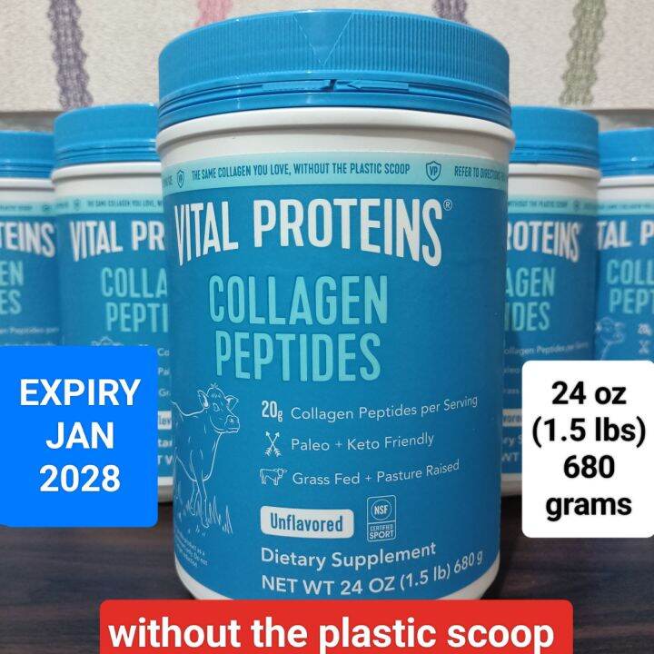 Vital Proteins Collagen Peptides 24 Oz 15 Lbs 680 Grams Unflavored Powder Expiry January 2629