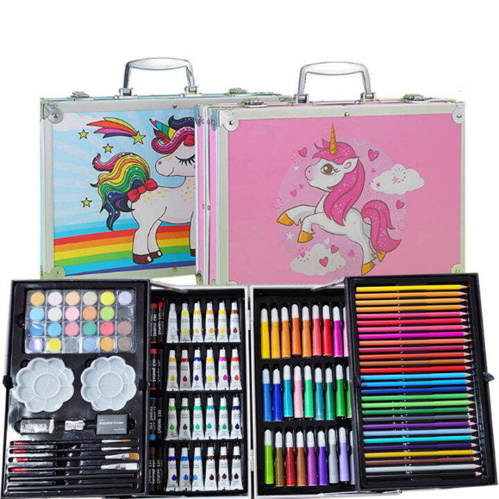 145pcs luxury Painting Set for Kids Crayon Marker Pencil Drawing Art