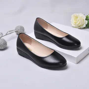 All black leather shoes on sale womens