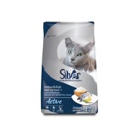 Silver Active ซิลเวอร์ อาหารแมวชนิดเม็ด ควบคุมความเค็ม สำหรับแมว 1 ปี ขึ้นไป รสปลาทูและข้าวหอมมะลิ ขนาด 1.2 kg.