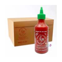 (1ลัง 24 ขวด) BB: 07/2024 ซอสพริกคีโต ซอสศรีราชา ตราไก่ ขนาด 266 ml ( keto friendly ) Huy Fong Sriracha Hot Chili Sauce ฮุยฟง