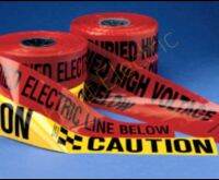 Warning Underground Tape เทปฝังใต้ดิน WARNING TAPE WIDTH 6 300M.LONG(RED/YELLOW COLOUR)เทป หน้ากว้าง 15 cmยาว 300เมตร/ม้วน