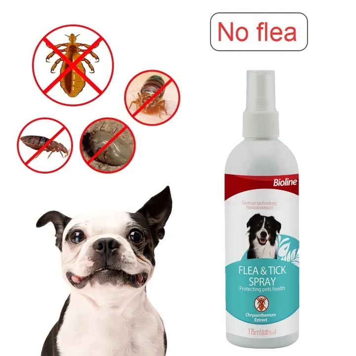 Bioline Flea and Tick Spray for Dogs 175ml Anti Mite, Lice and Flea