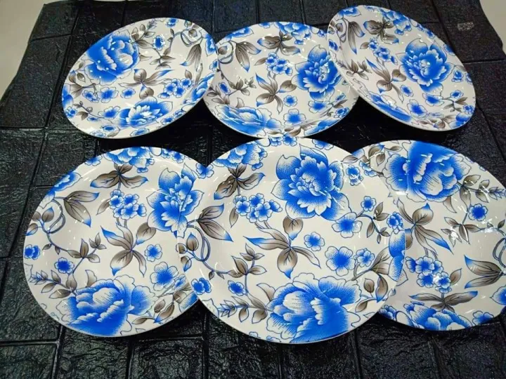 Blue Floral Plates in set of 6pcs | Lazada PH