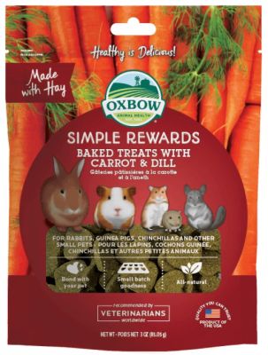 คุ้กกี้กระต่าย oxbow สูตร Simple Rewards Baked Treats with Carrot & Dill