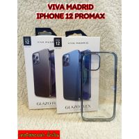 VIVA MADRID GLAZO FLEX for IPhone 12 Promax เคสใสขอบดำ-น้ำเงิน