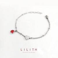 Lilith accessories - Heart Bracelet สร้อยข้อมือ สแตนเลส หัวใจ