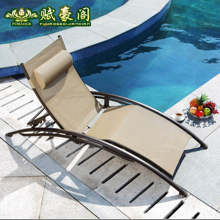 Outdoor Lounge Balcony Courtyard Sunbathing Bed Leisure Beach Chair