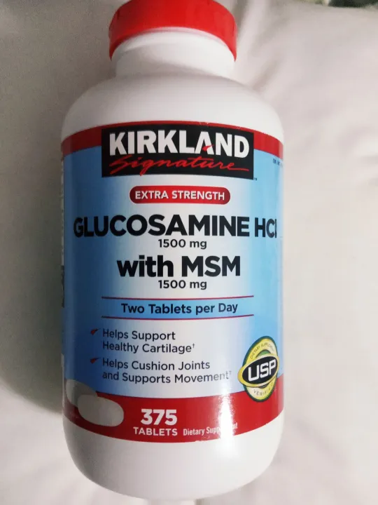 Kirkland Glucosamine HCI 1500 mg with MSM 1500mg 375 tablets (extra strength) Lazada PH
