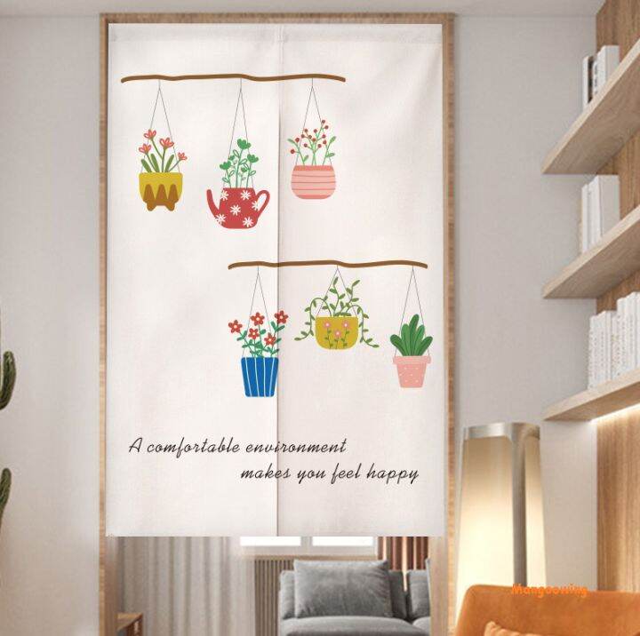 Japanese Style Room Door Curtain for Kitchen Half Height Doorway