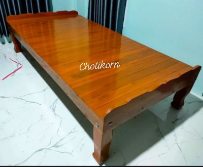 เตียงไม้สัก แคร่ไม้สัก โต๊ะไม้สัก ขนาด 3.5 ฟุต ทำจากไม้สักทองแท้ผลิตจาก จ. แพร่ โดยตรง