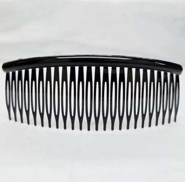 Plain Black Side comb 24 teeth Plastic Hair Side Comb