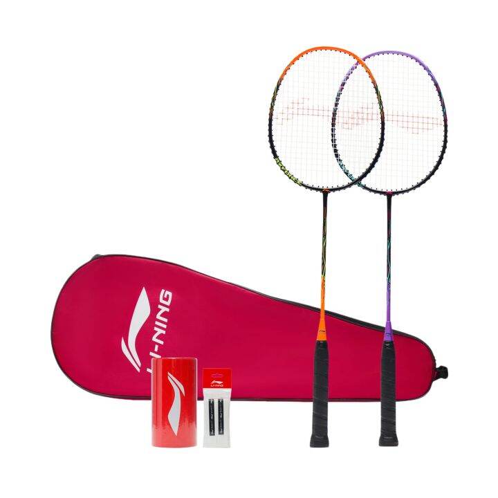 Li Ning 100 Original AXFORCE 9 Badminton Rackets Racquet Set Double