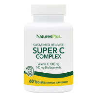 วิตามินซี NaturesPlus Vitamin C 1000 mg with 500 mg Bioflavonoids Super C Complex Sustained Release วิตามินพี ไบโอพลา