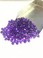 อเมทิสต์ 4 มม. เจียรหลังเบี้ย ทรงกลม หินธรรมชาติ 100% Amethyst 4mm cabochon round shape 100% natural gemstone