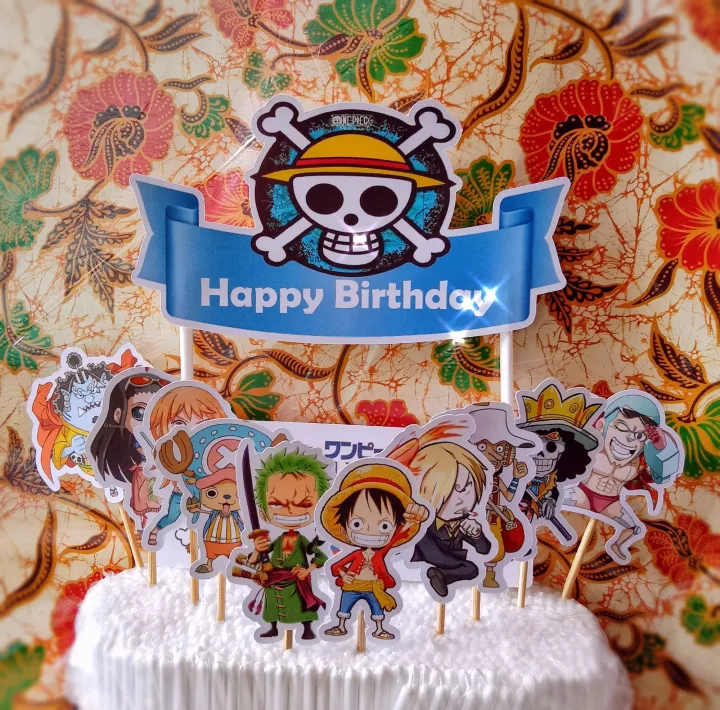 Topper Kue Custom Nama Karakter One Piece | Lazada Indonesia