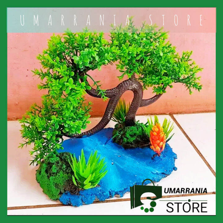 Bonsai plastik aquascape aquarium tinggi 20 cm Lazada Indonesia