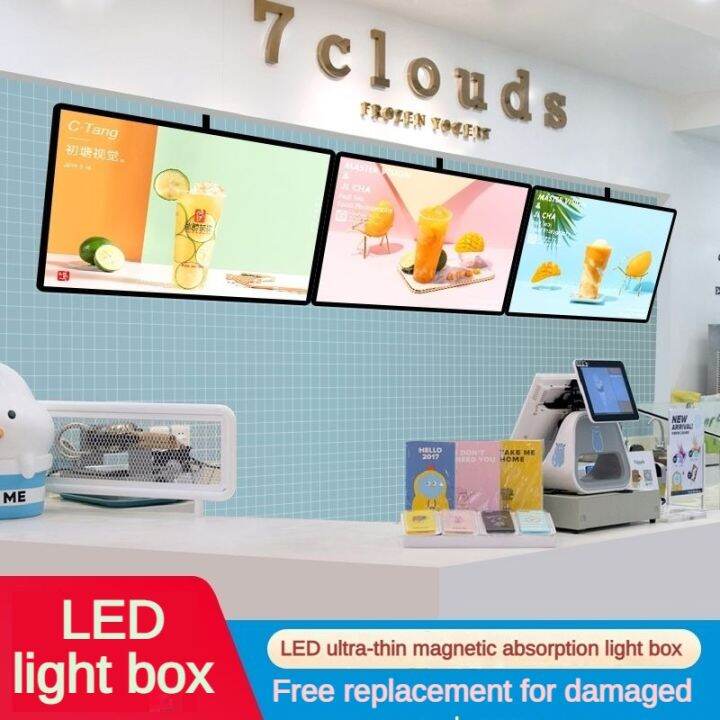 LED menu board display for milktea lighted menu board hanging