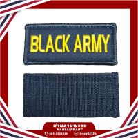 ?ลด50%?[ขอบแท้ USA] อาร์ม black Army ทองดำ  ขนาด 5×7cm  ผลิตจากโรงงานทหาร น่านลายพราง