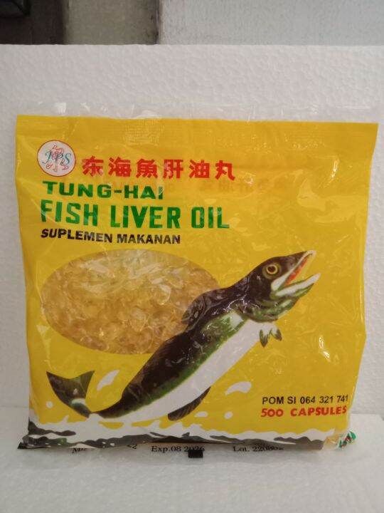 MINYAK IKAN TUNG HAI FISH LIVER OIL ISI 500 KAPSUL MULTIVITAMIN UNTUK